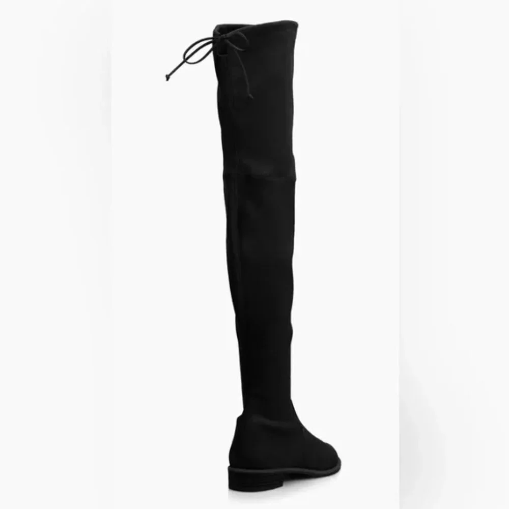 Stuart Weitzman Black Lowland Suede Thigh High Boots size 5